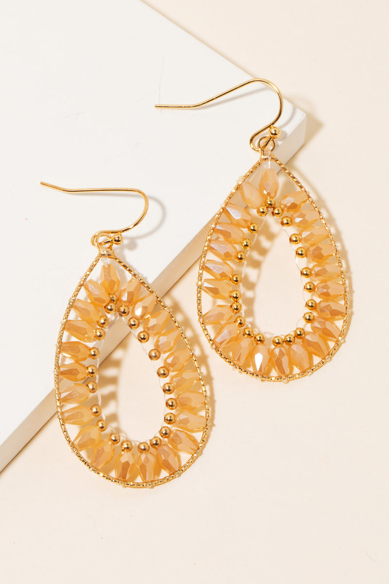 Blushing Teardrop Sparkles Earrings