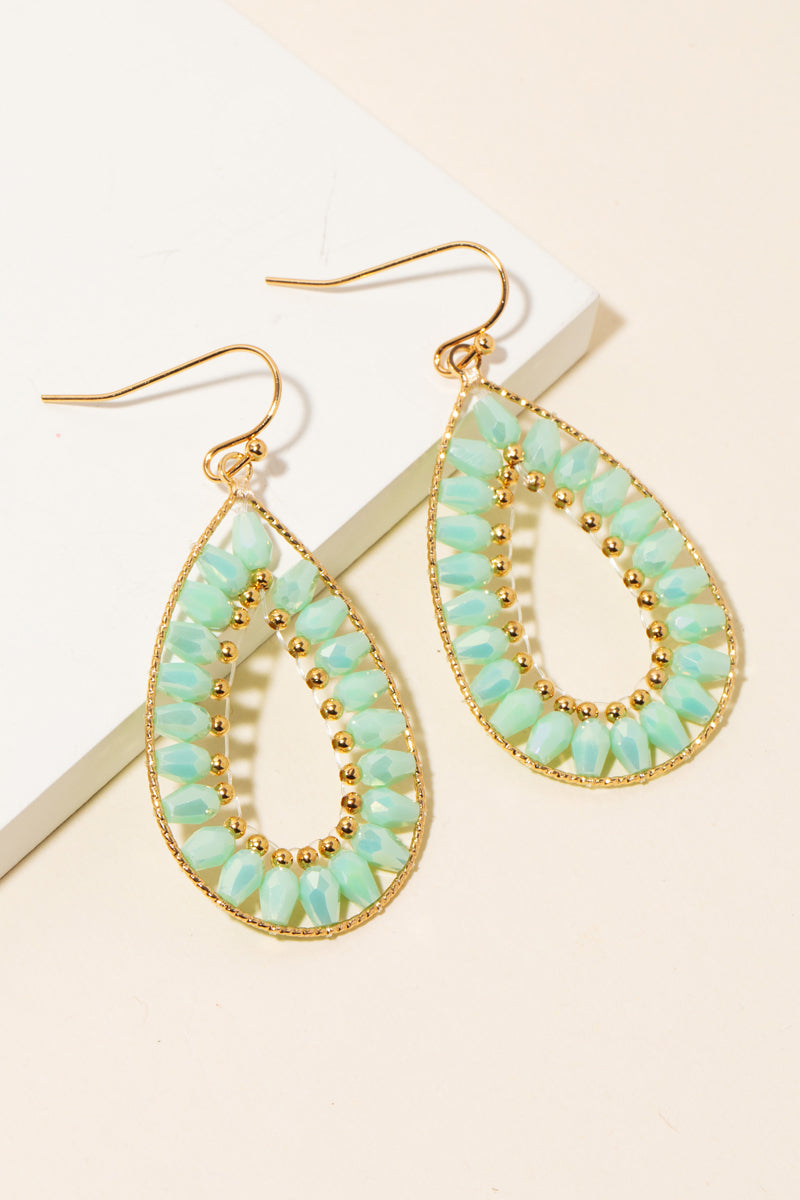 Blushing Teardrop Sparkles Earrings