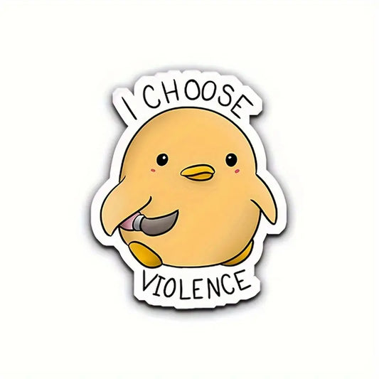 I Choose Violence Chick Sticker