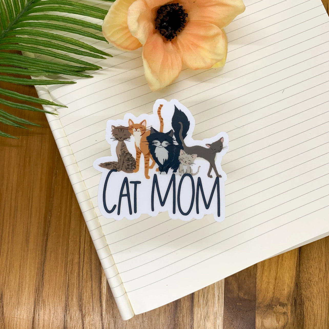 Cat Mom Vinyl Sticker