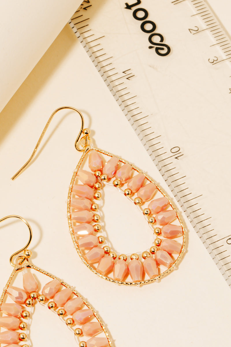 Blushing Teardrop Sparkles Earrings